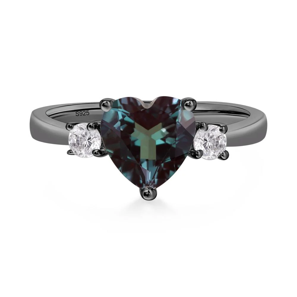 Heart Alexandrite Engagement Ring