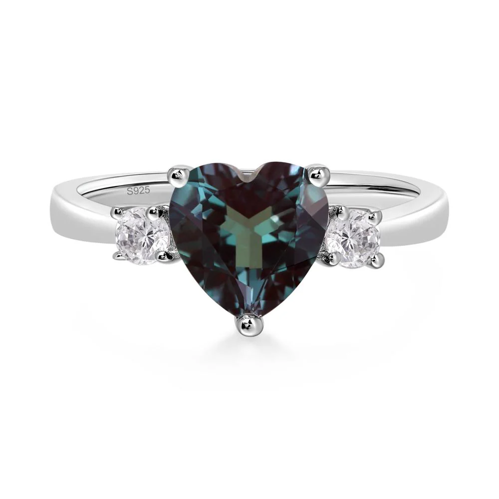 Heart Alexandrite Engagement Ring - Image 2