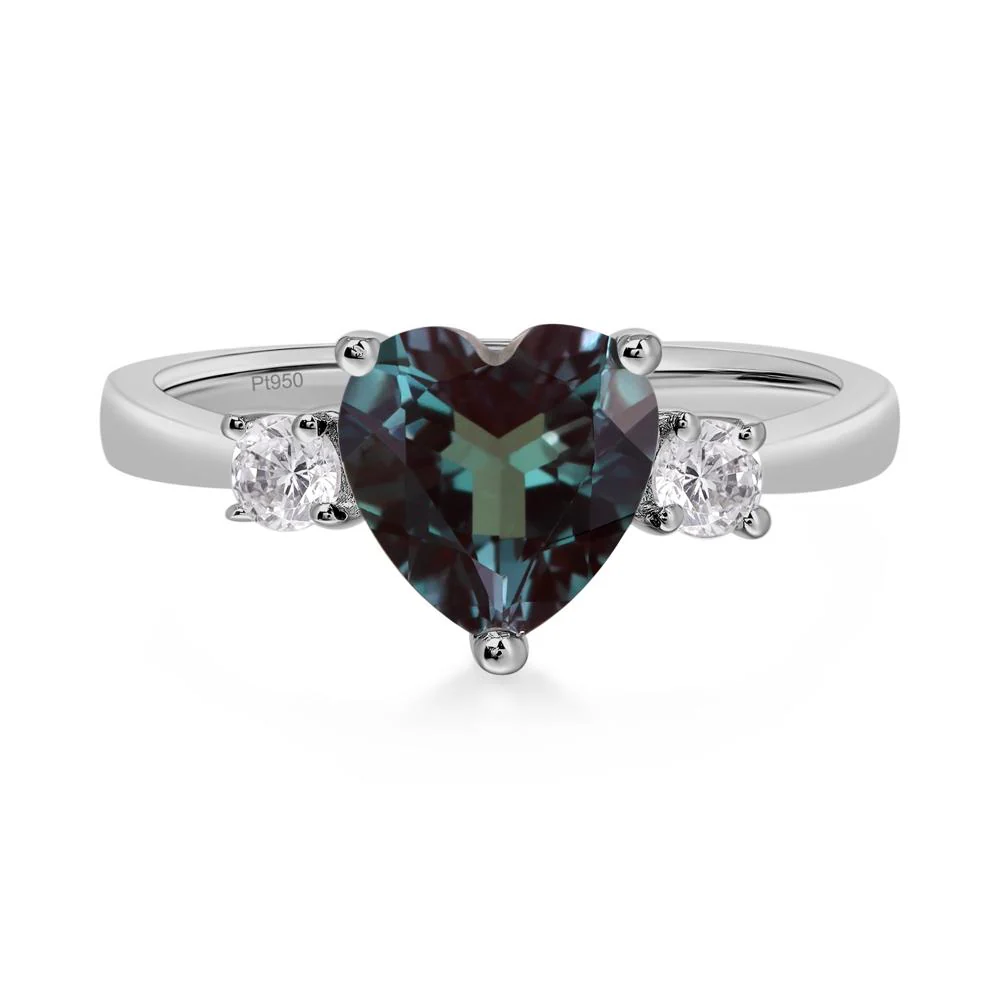 Heart Alexandrite Engagement Ring - Image 6
