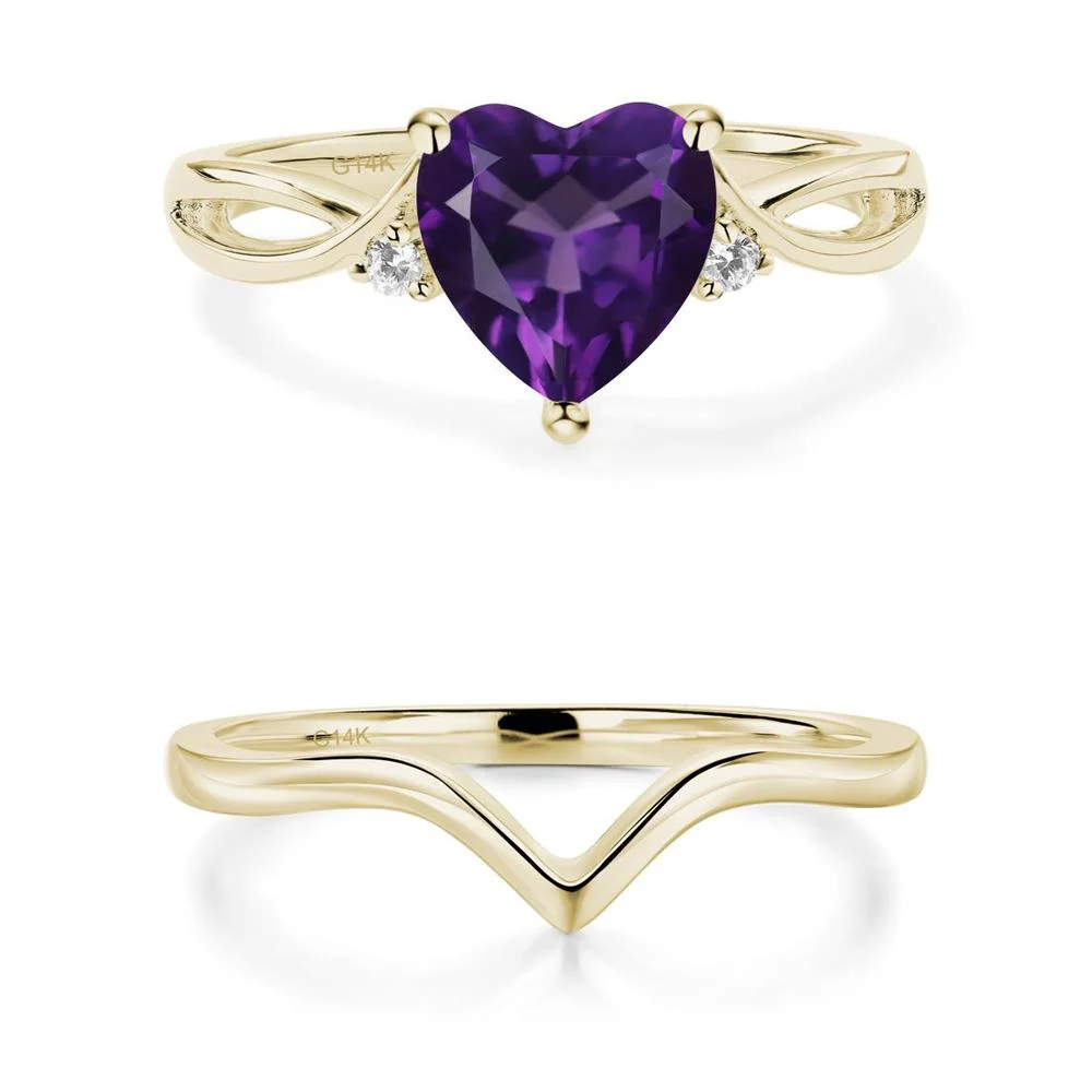 Heart Shaped Amethyst Ring - Image 15