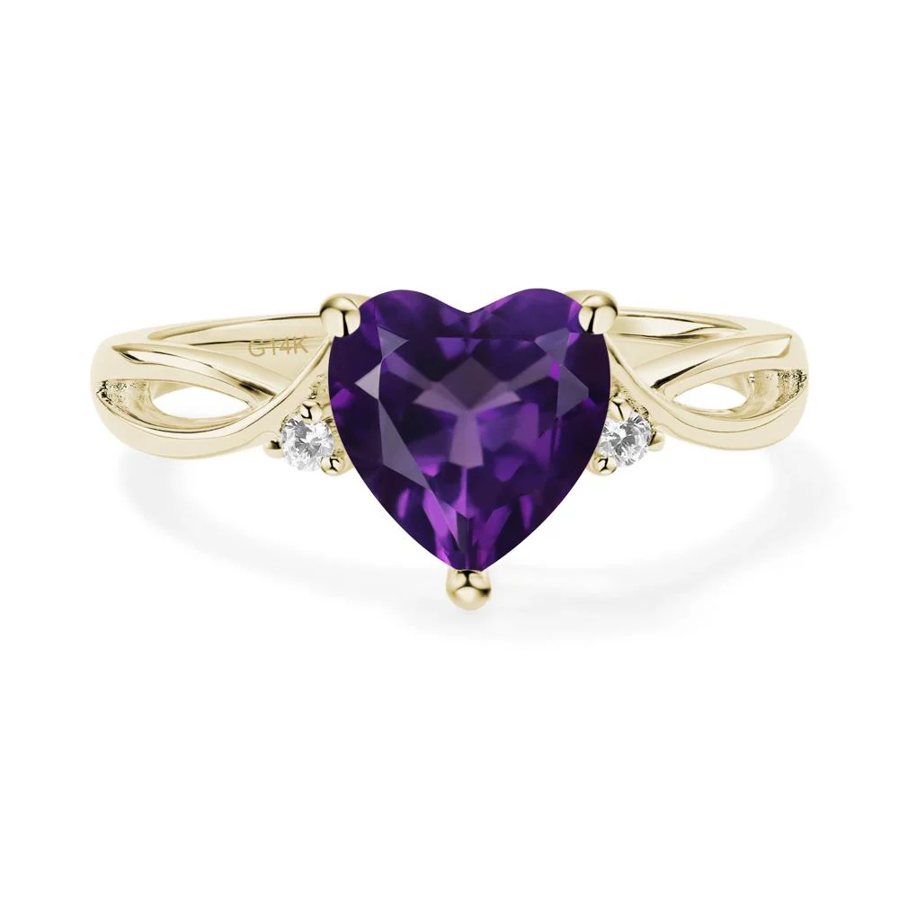 Heart Shaped Amethyst Ring - Image 2