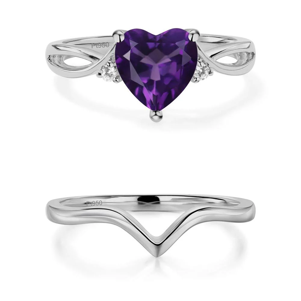 Heart Shaped Amethyst Ring - Image 25