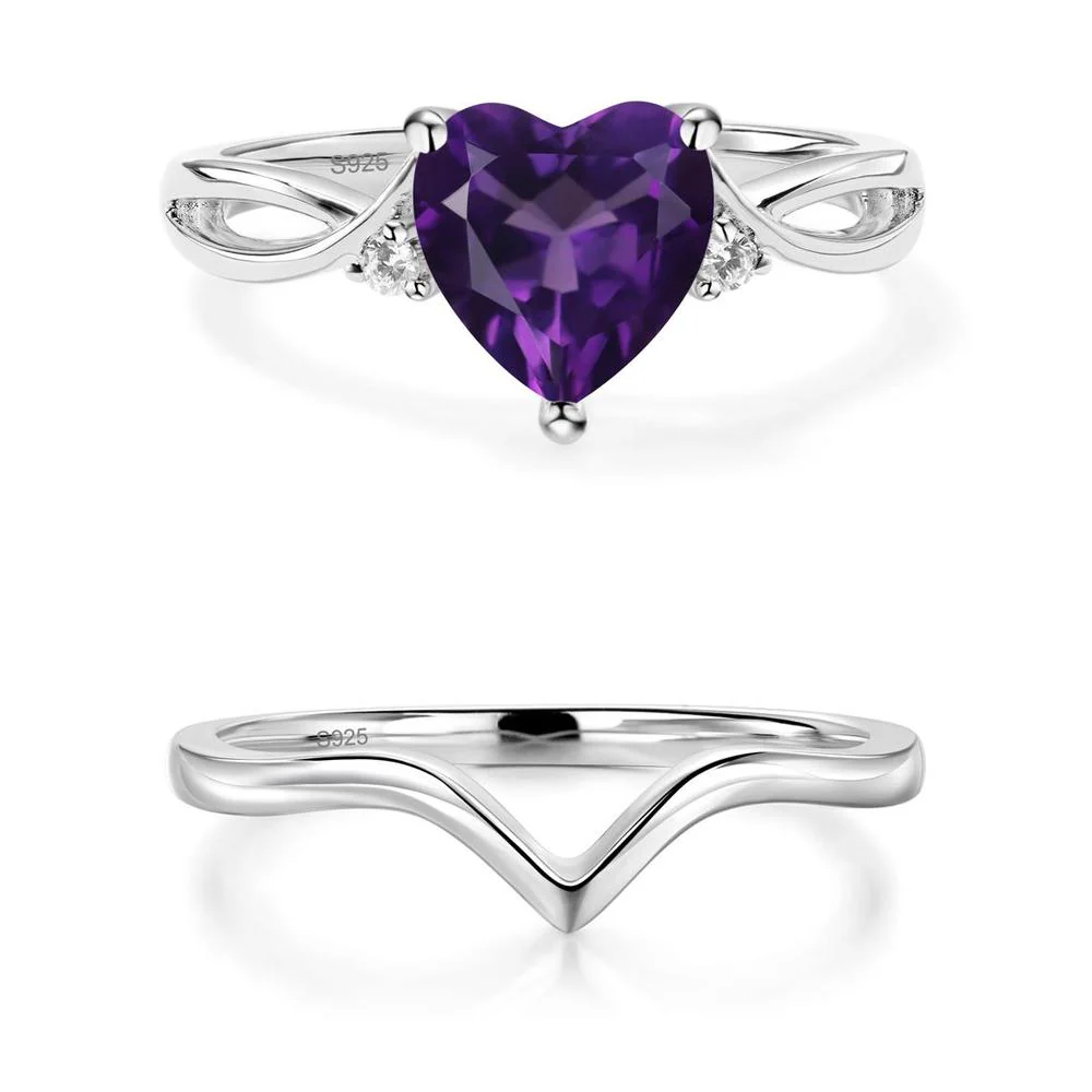 Heart Shaped Amethyst Ring - Image 27