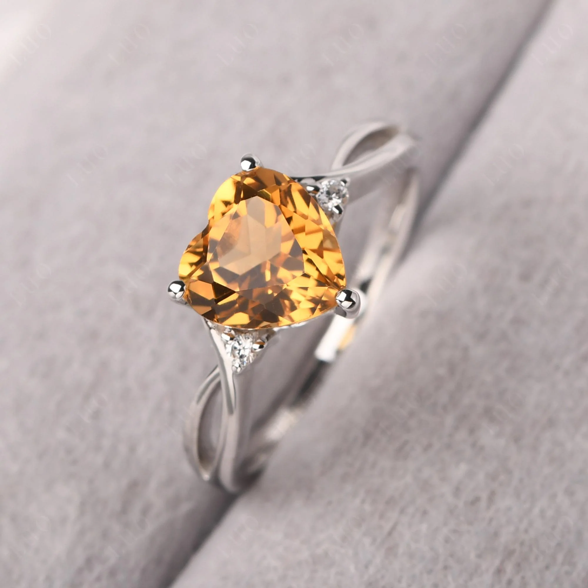 Heart Shaped Citrine Ring - Image 29