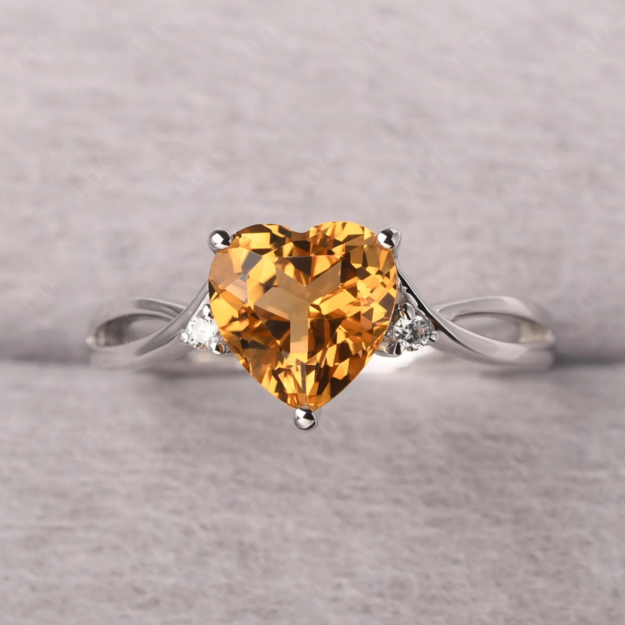 Heart Shaped Citrine Ring - Image 30