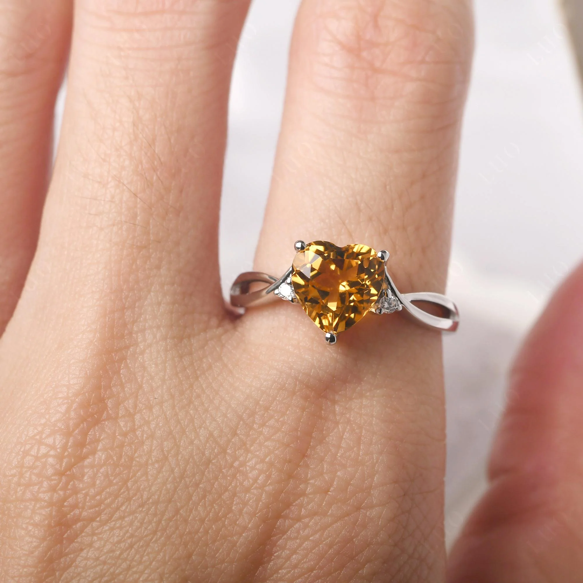 Heart Shaped Citrine Ring - Image 33