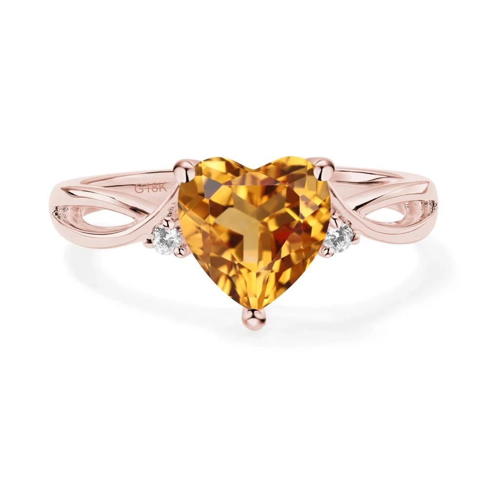 Heart Shaped Citrine Ring - Image 5