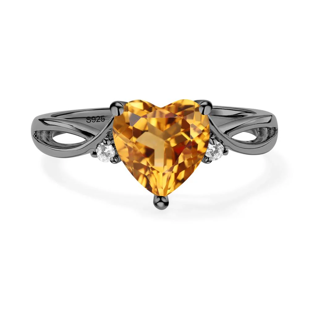 Heart Shaped Citrine Ring - Image 8