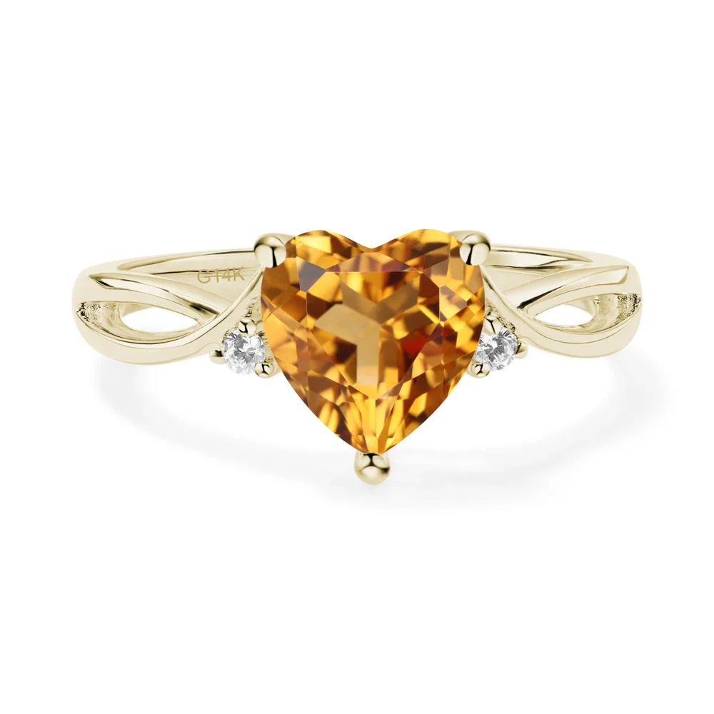Heart Shaped Citrine Ring - Image 9