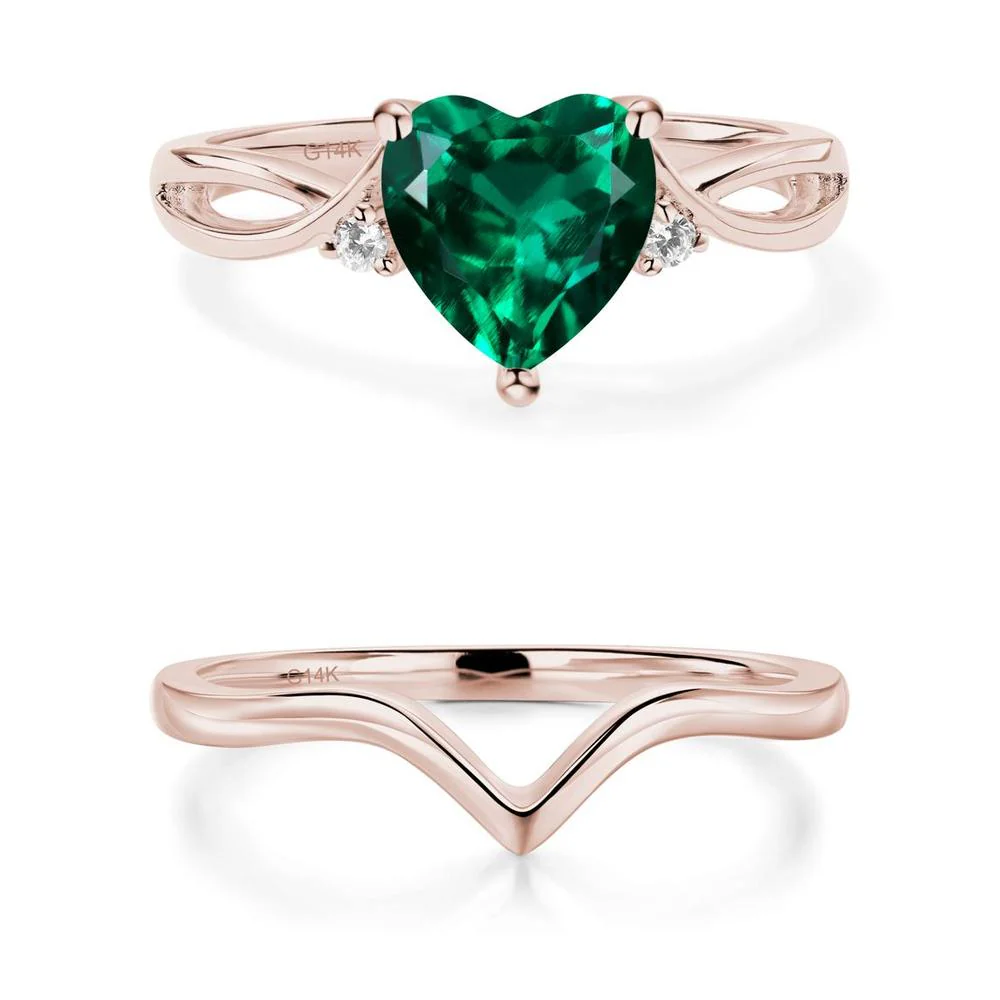 Heart Shaped Emerald Ring - Image 11