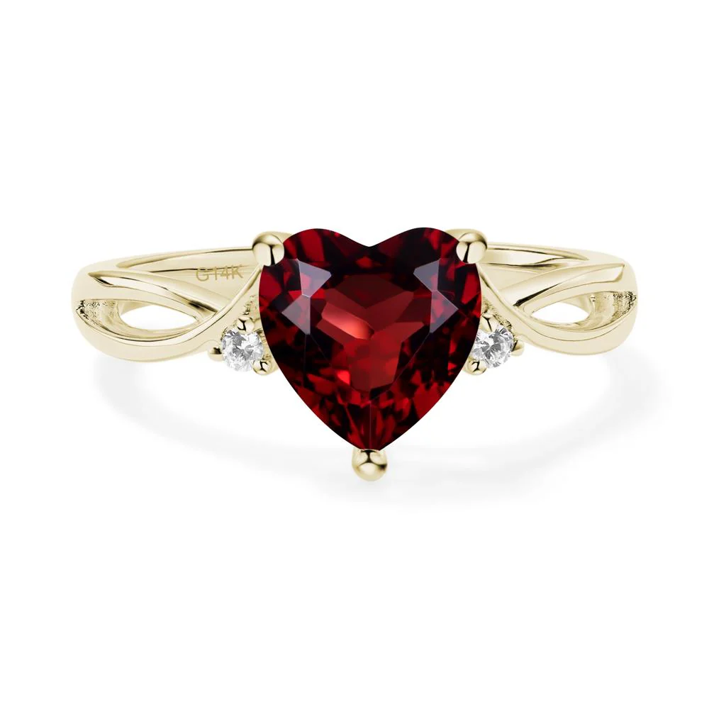 Heart Shaped Garnet Ring