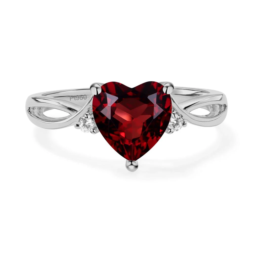 Heart Shaped Garnet Ring - Image 6