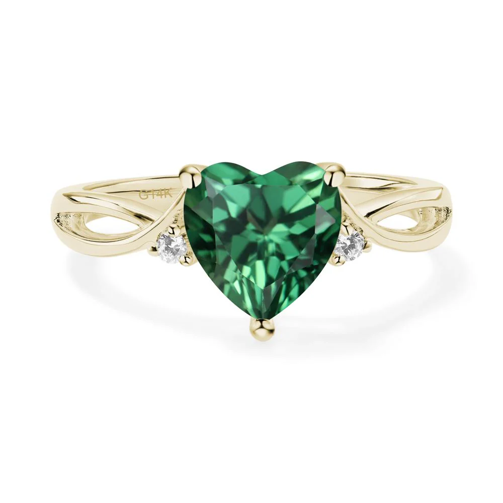 Heart Shaped Green Sapphire Ring - Image 7