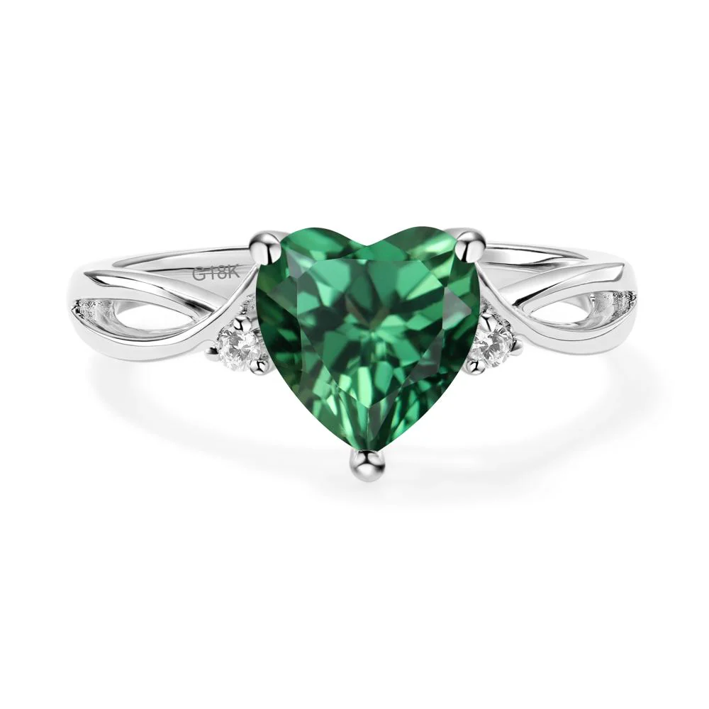 Heart Shaped Green Sapphire Ring - Image 8