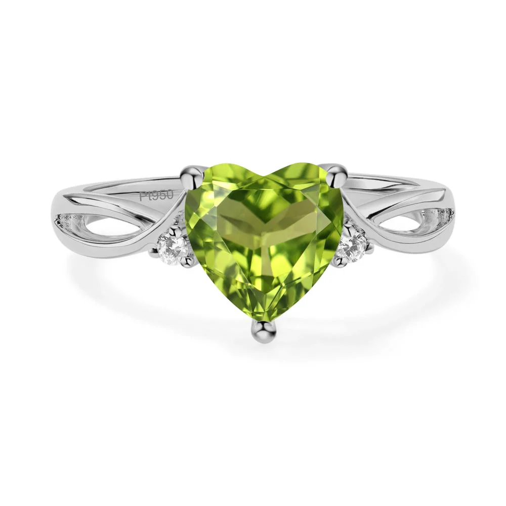 Heart Shaped Peridot Ring