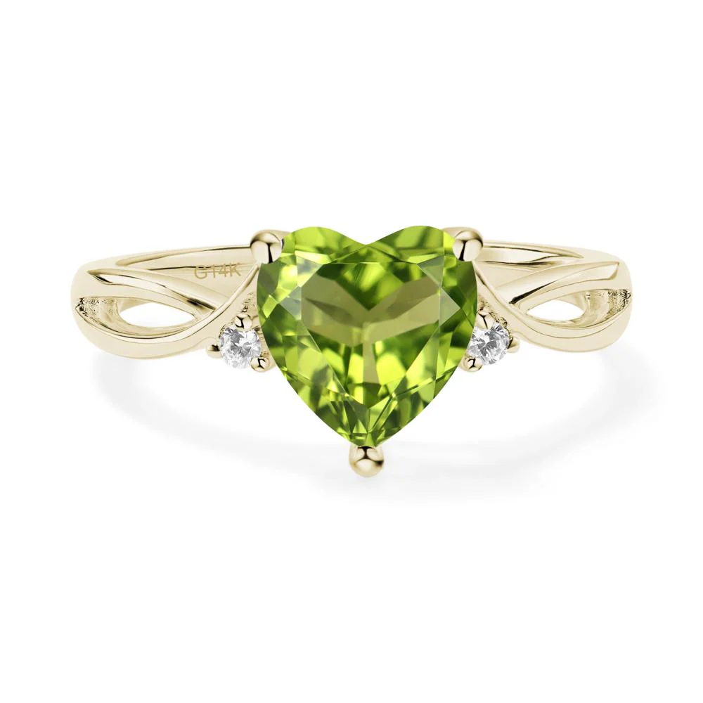 Heart Shaped Peridot Ring - Image 2