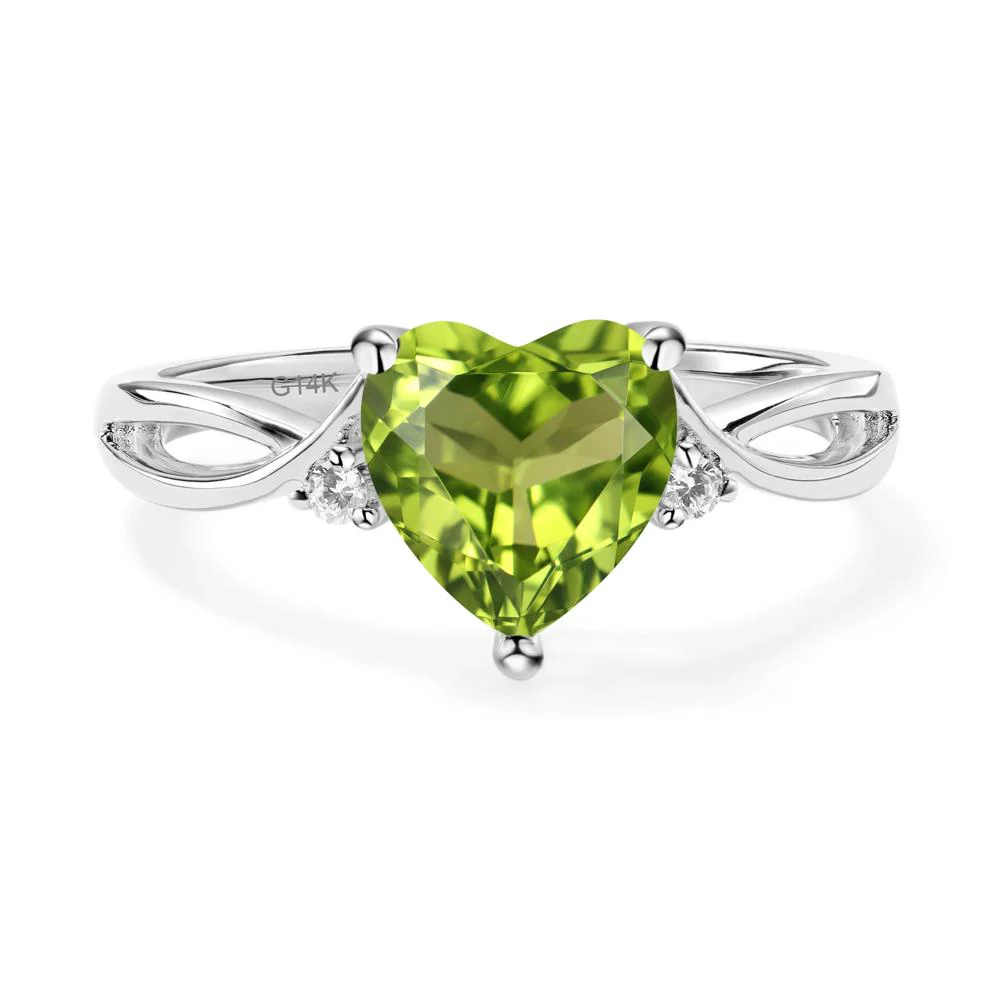 Heart Shaped Peridot Ring - Image 5