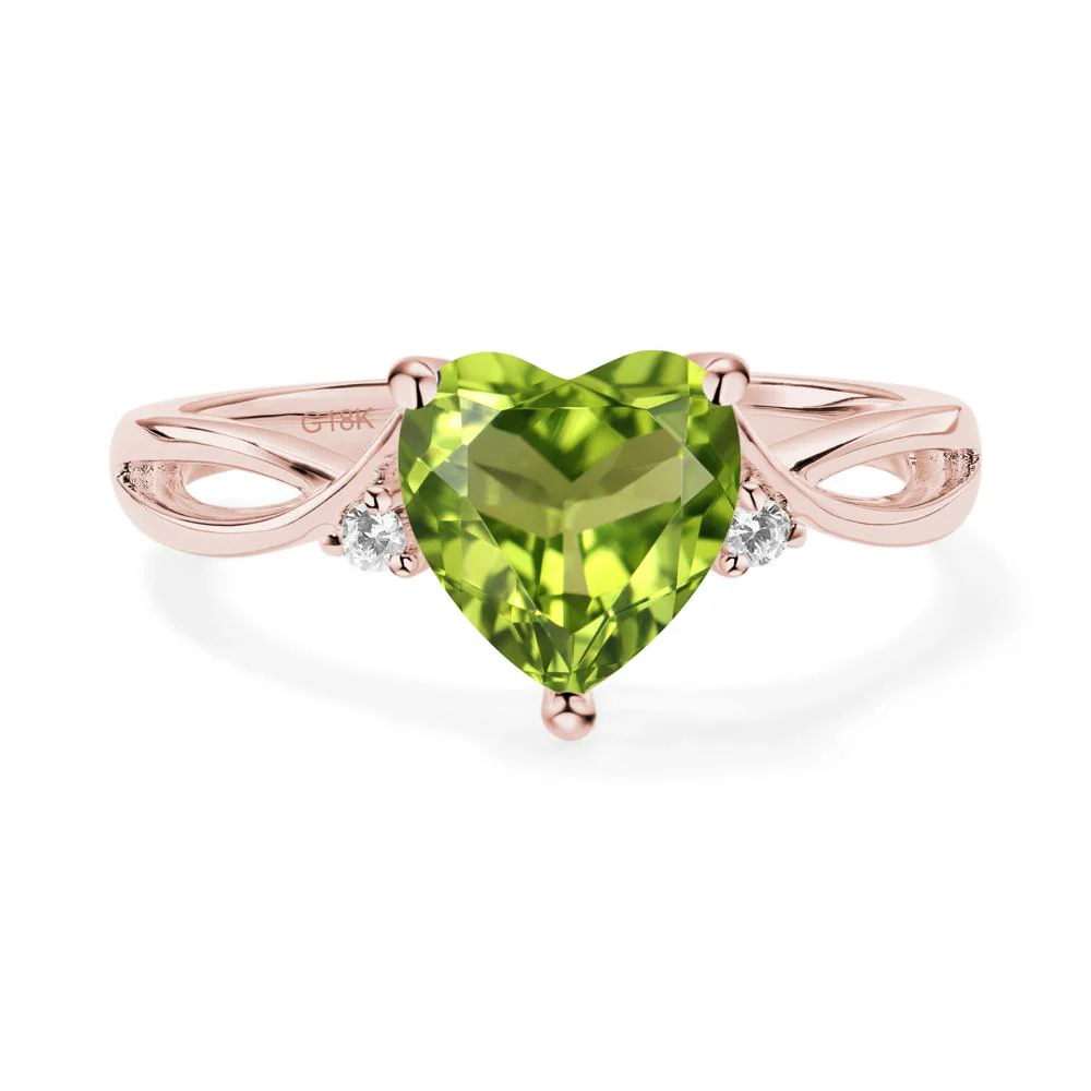 Heart Shaped Peridot Ring - Image 7