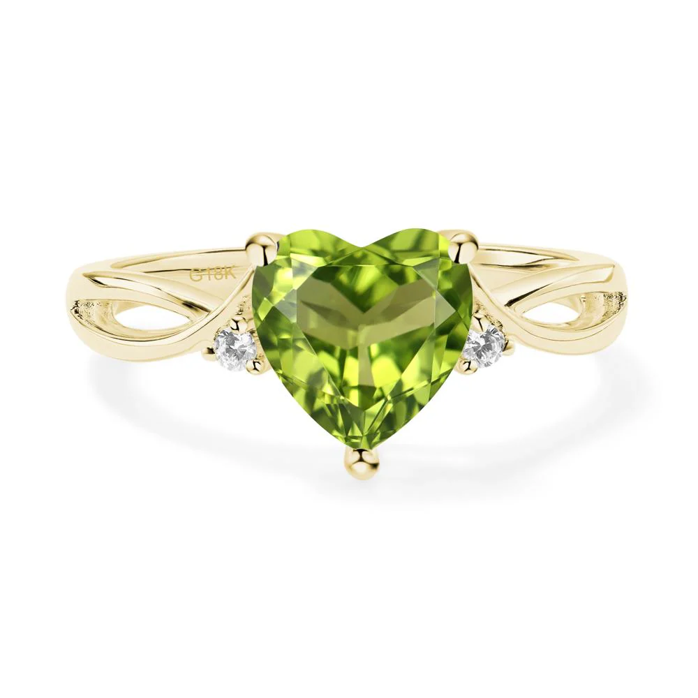 Heart Shaped Peridot Ring - Image 8