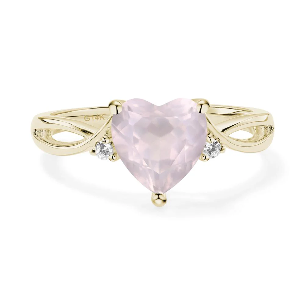 Heart Shaped Rose Quartz Ring - Image 3