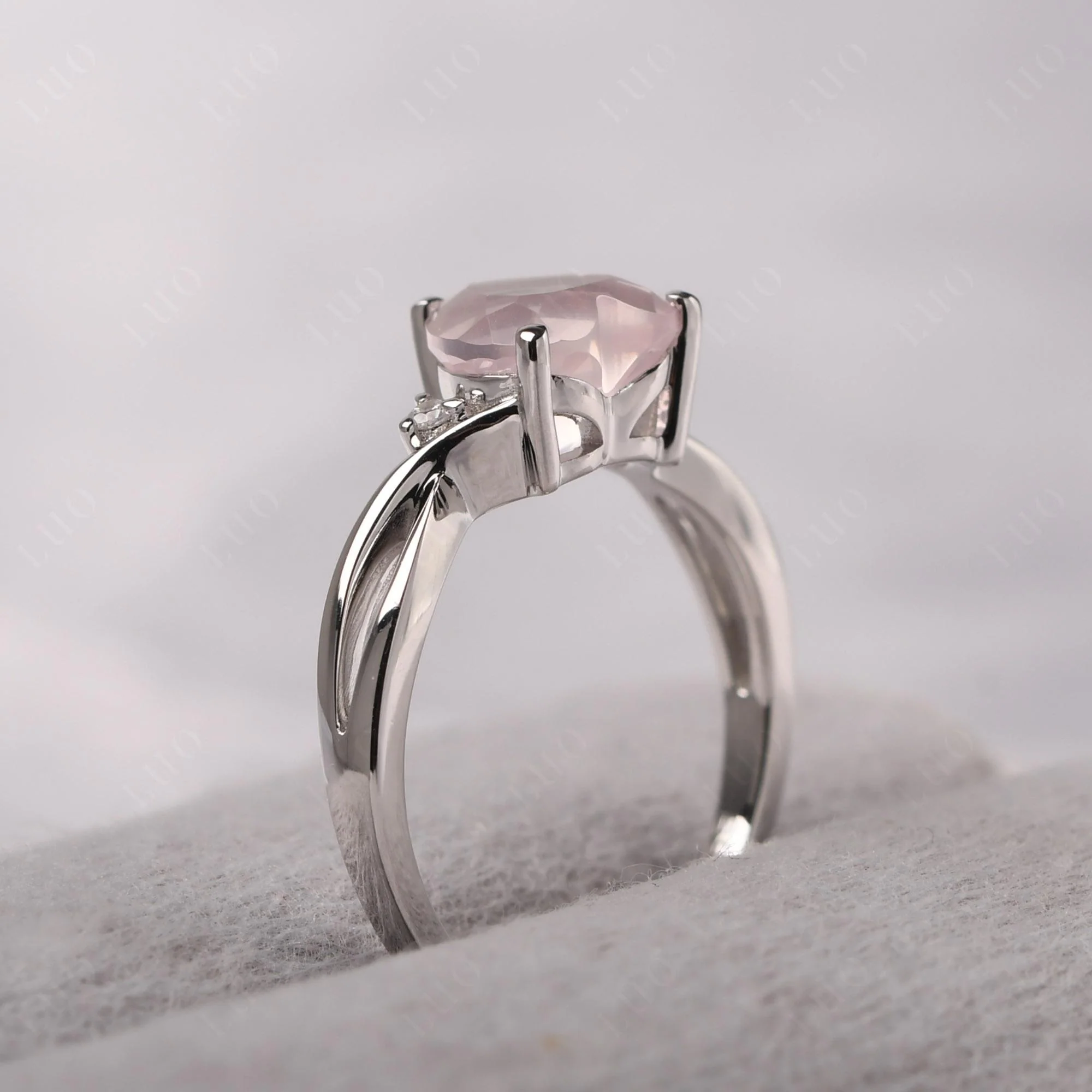 Heart Shaped Rose Quartz Ring - Image 32