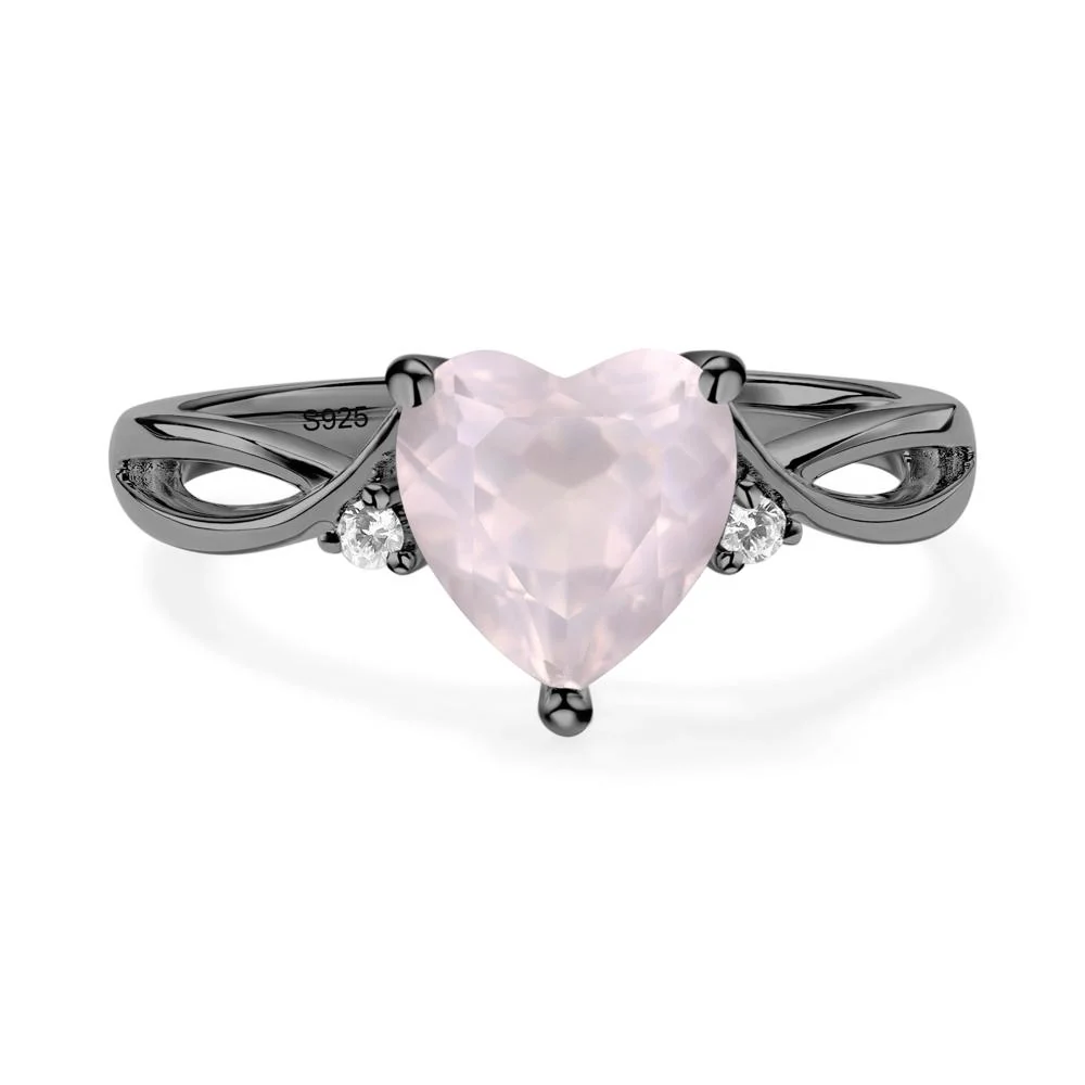 Heart Shaped Rose Quartz Ring - Image 9