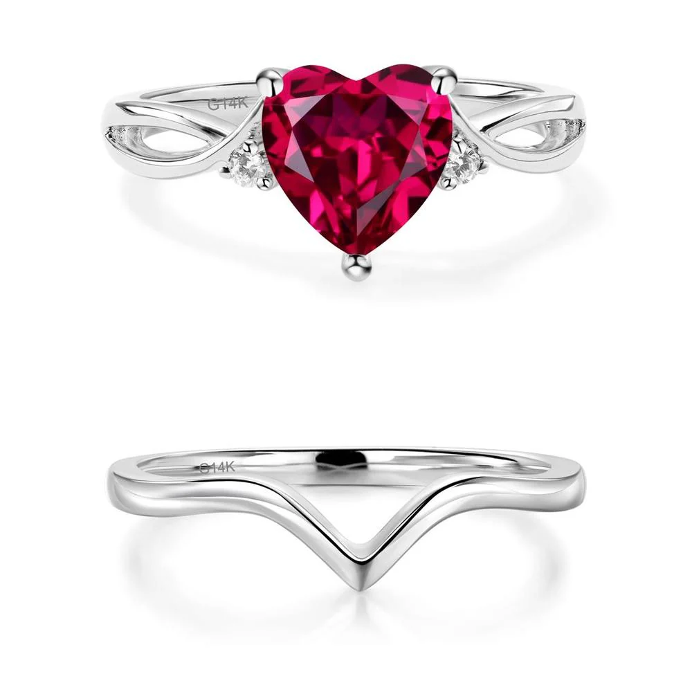 Heart Shaped Ruby Ring - Image 13