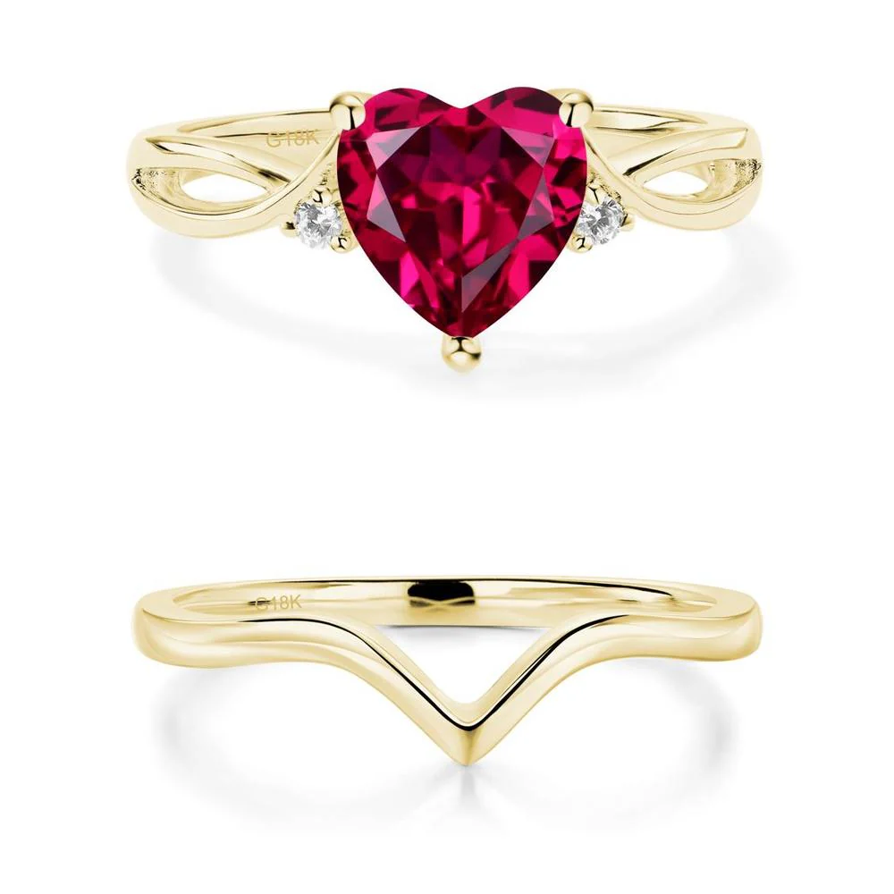 Heart Shaped Ruby Ring - Image 21