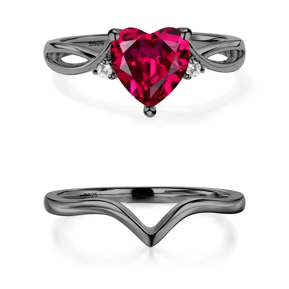 Heart Shaped Ruby Ring - Image 23