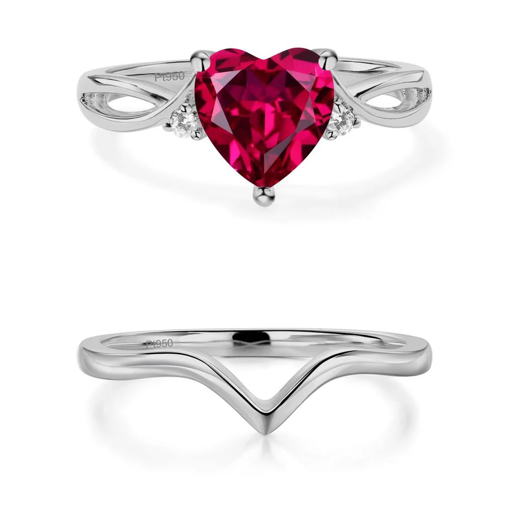 Heart Shaped Ruby Ring - Image 25