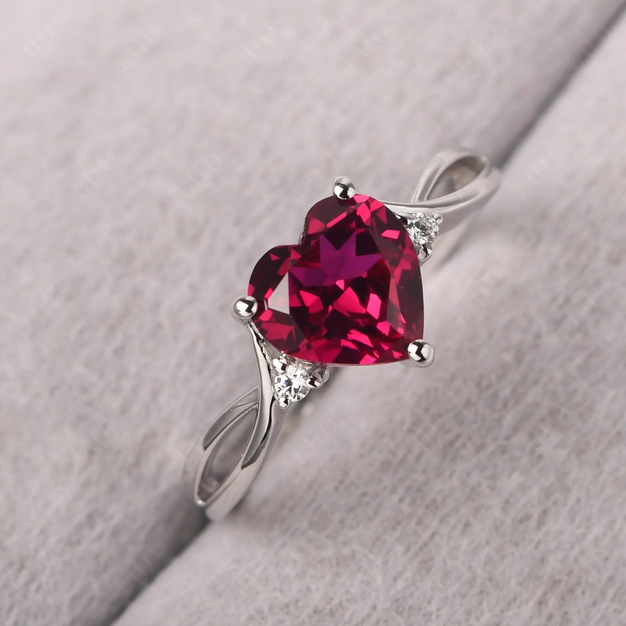 Heart Shaped Ruby Ring - Image 29