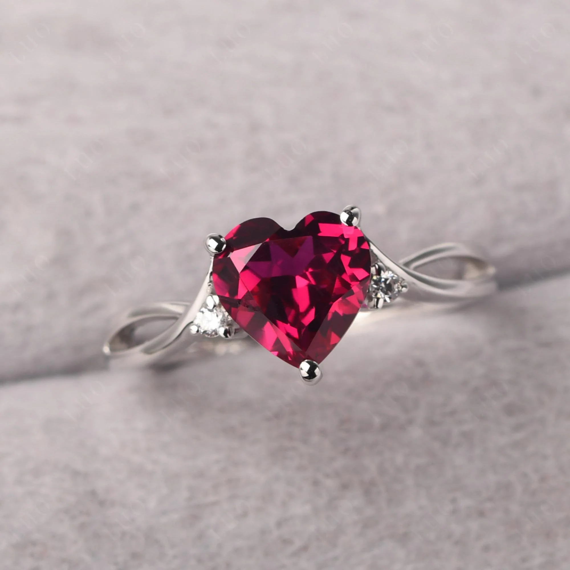 Heart Shaped Ruby Ring - Image 30