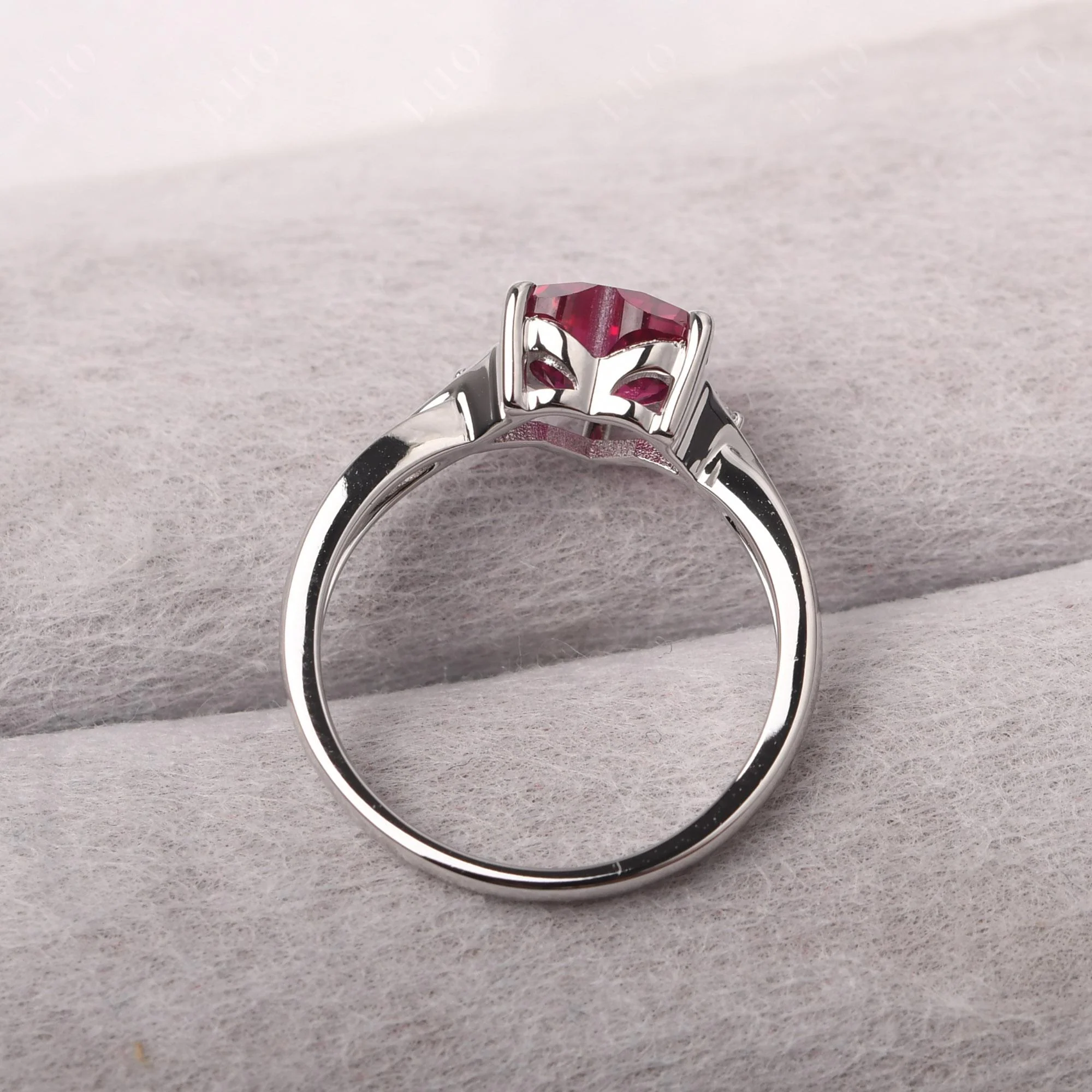 Heart Shaped Ruby Ring - Image 31