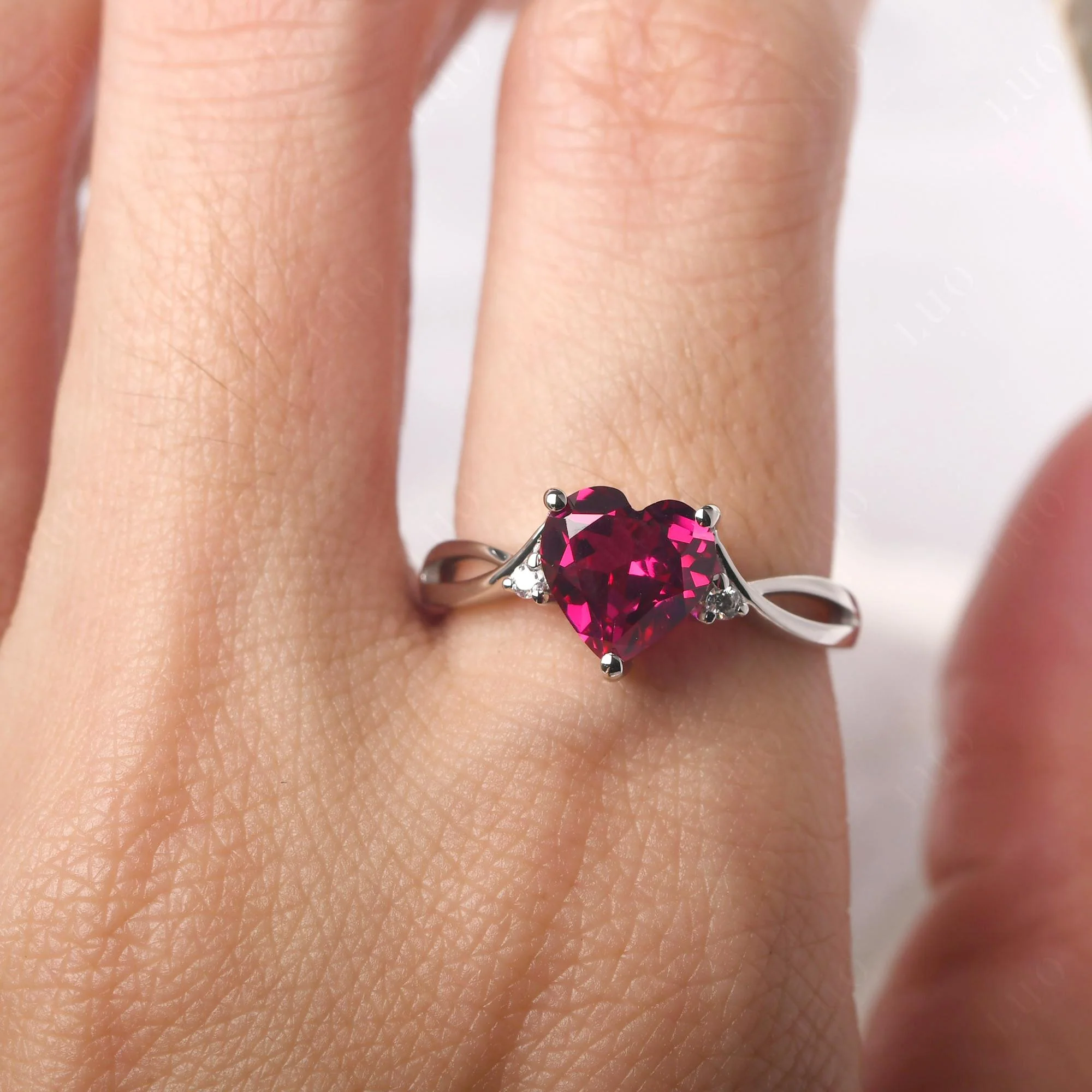 Heart Shaped Ruby Ring - Image 33