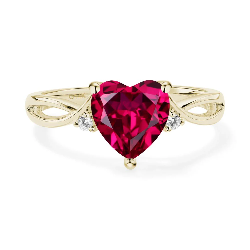 Heart Shaped Ruby Ring - Image 7
