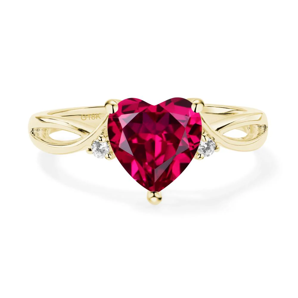 Heart Shaped Ruby Ring - Image 9