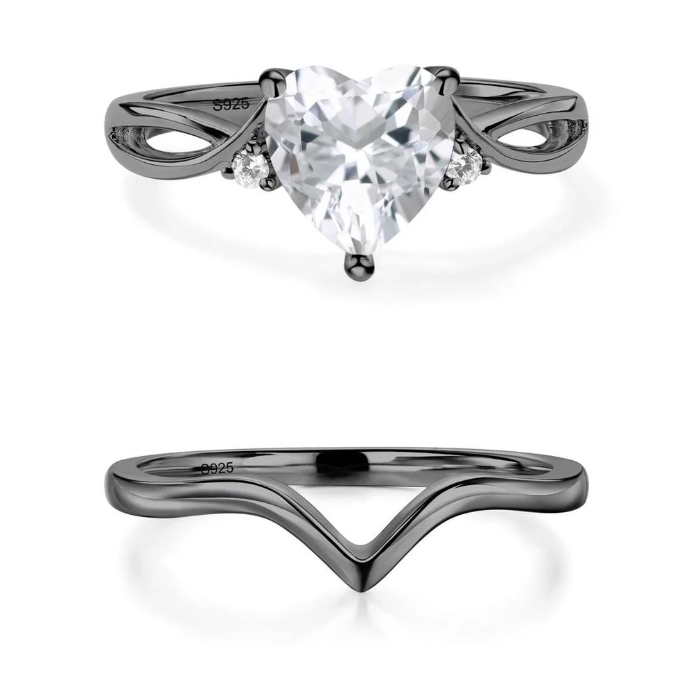 Heart Shaped White Topaz Ring - Image 23