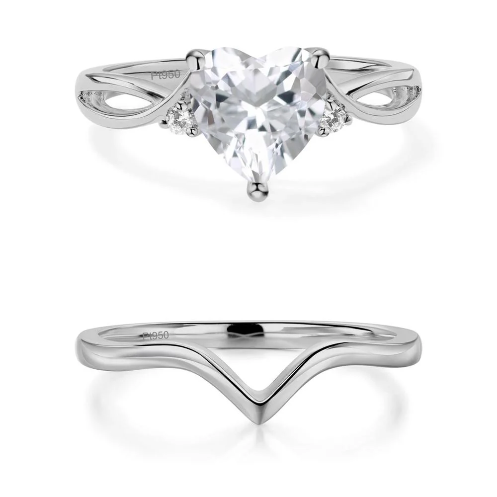 Heart Shaped White Topaz Ring - Image 25