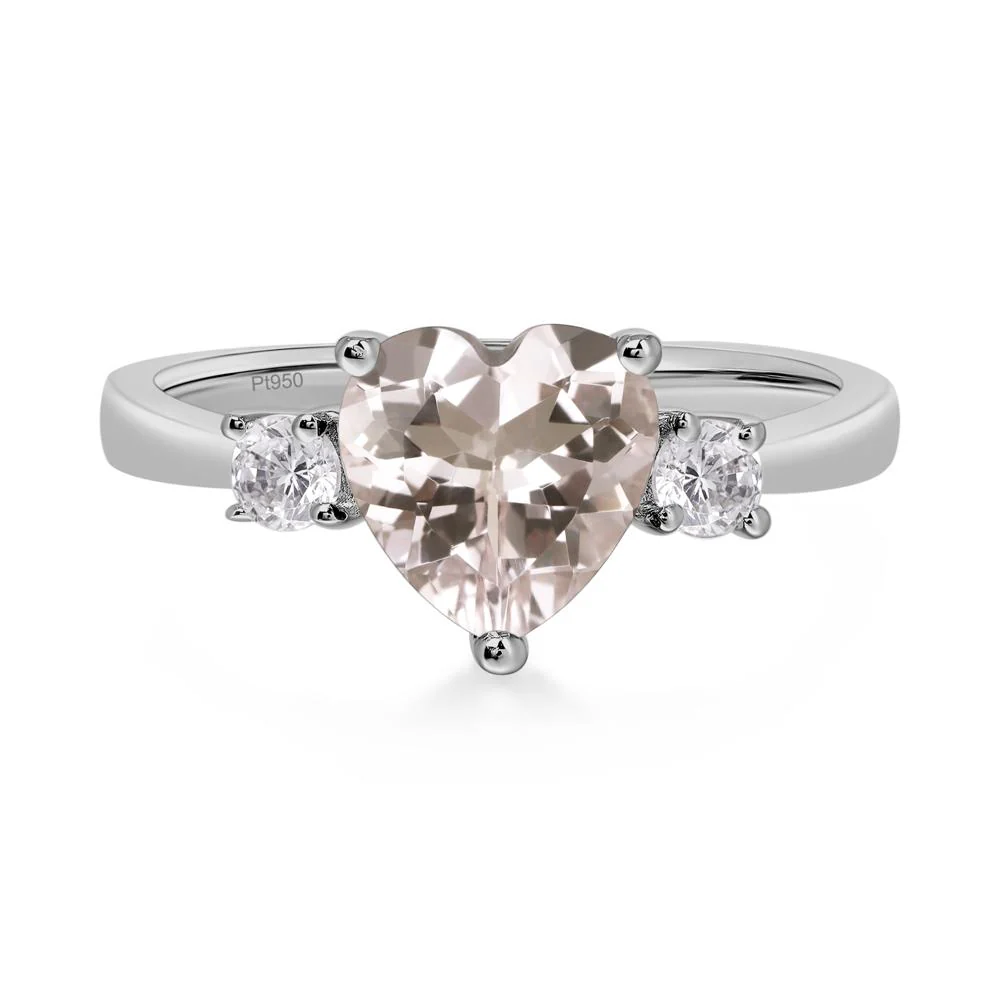 Heart Morganite Engagement Ring - Image 6