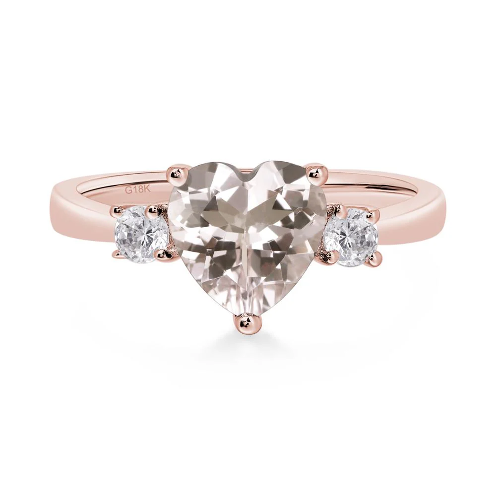 Heart Morganite Engagement Ring - Image 9