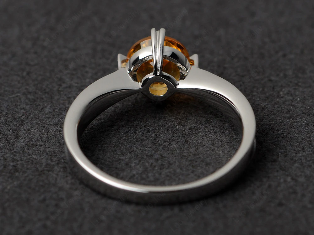 Citrine Heart Prong Ring - Image 2