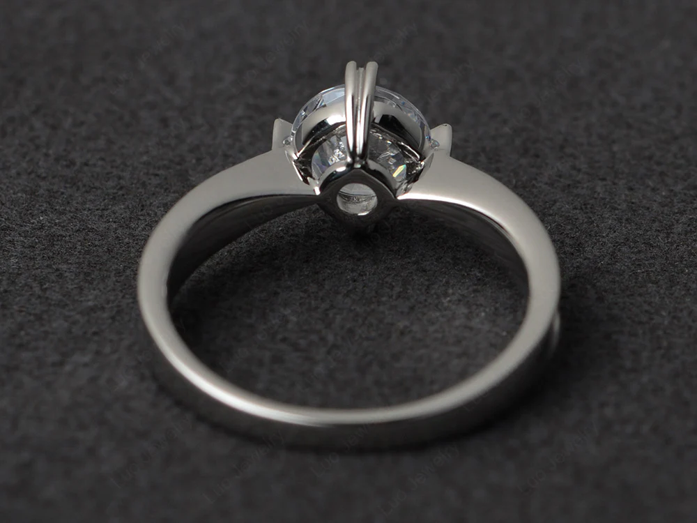 Moissanite Heart Prong Ring - Image 3