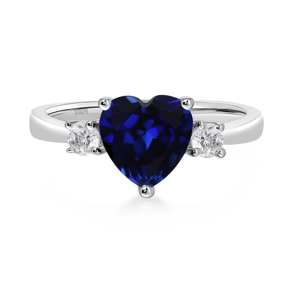 Heart Sapphire Engagement Ring - Image 2