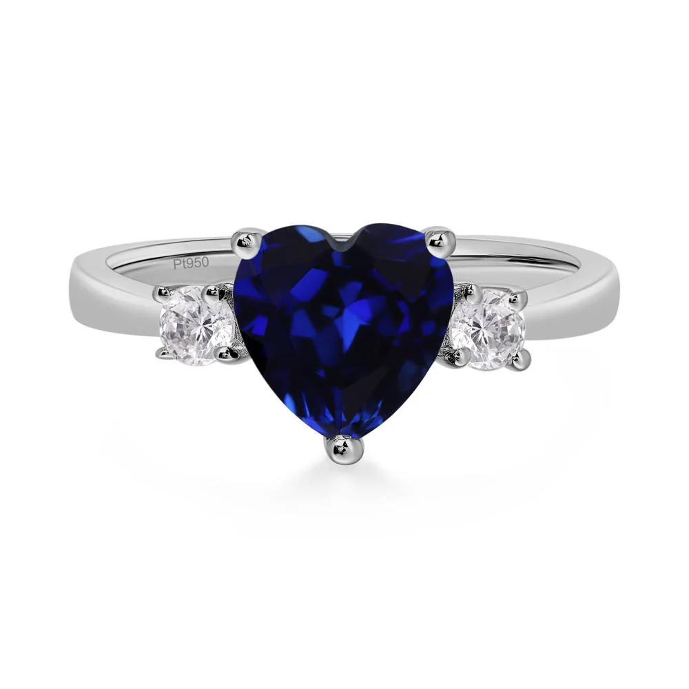 Heart Sapphire Engagement Ring - Image 6
