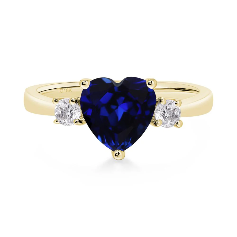Heart Sapphire Engagement Ring - Image 8