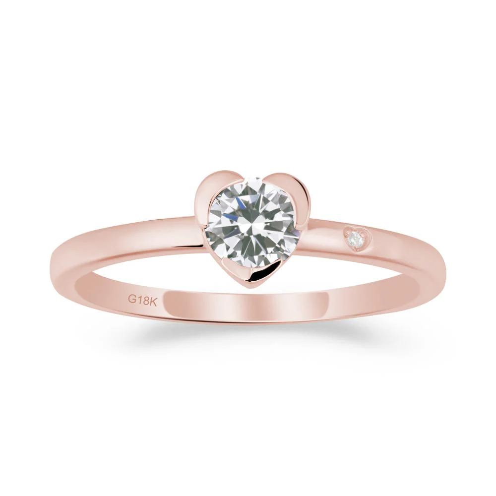 Heart Setting Cubic Zirconia Ring - Image 7