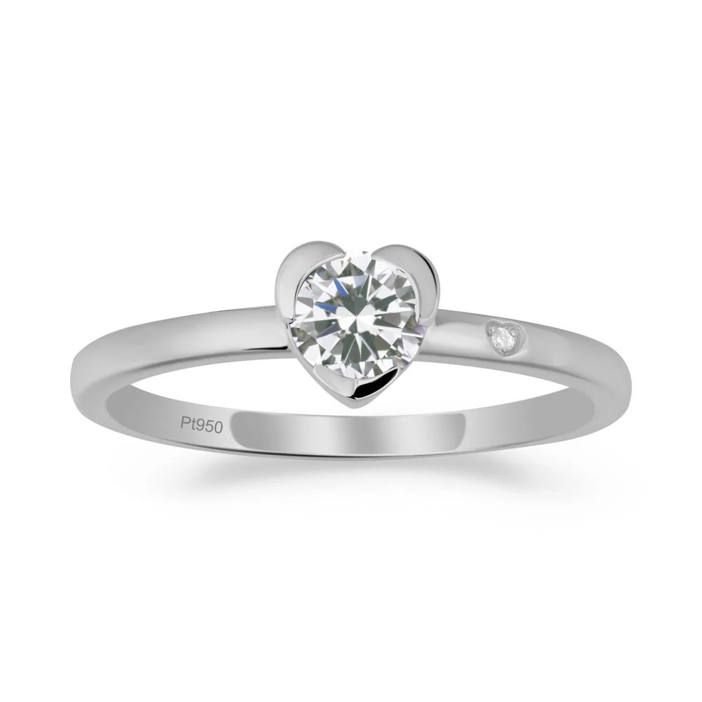 Heart Setting Cubic Zirconia Ring - Image 8