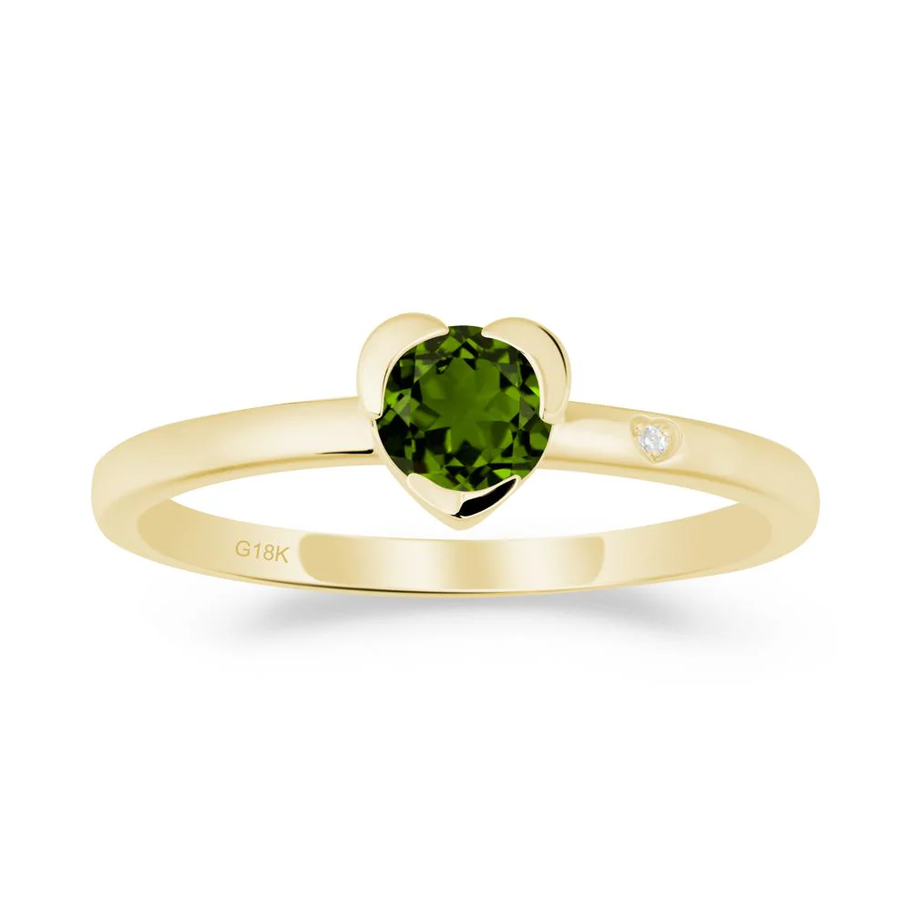 Heart Setting Diopside Ring - Image 2