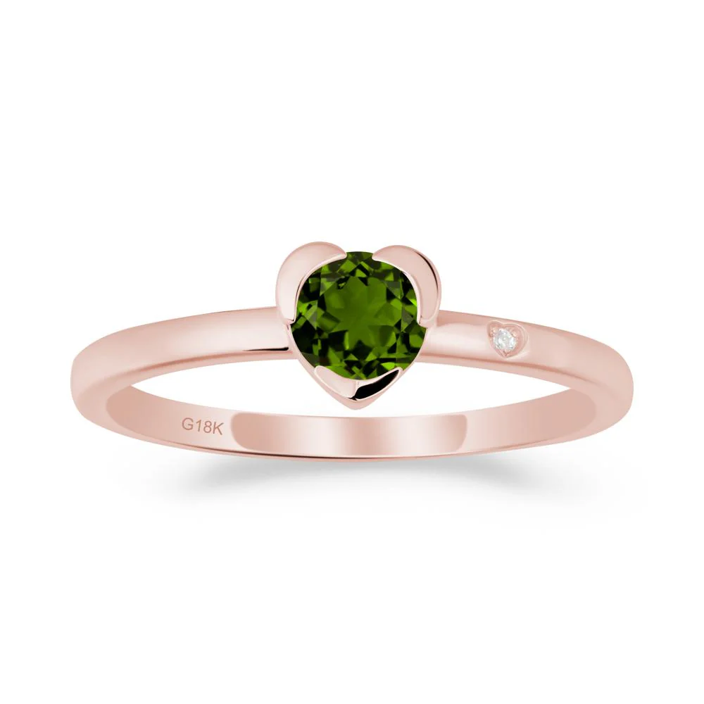 Heart Setting Diopside Ring - Image 3