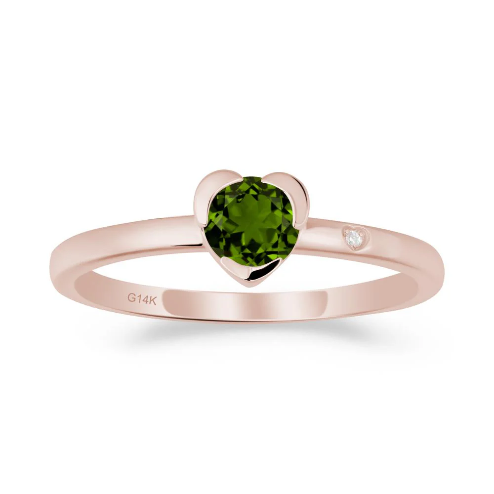 Heart Setting Diopside Ring - Image 4